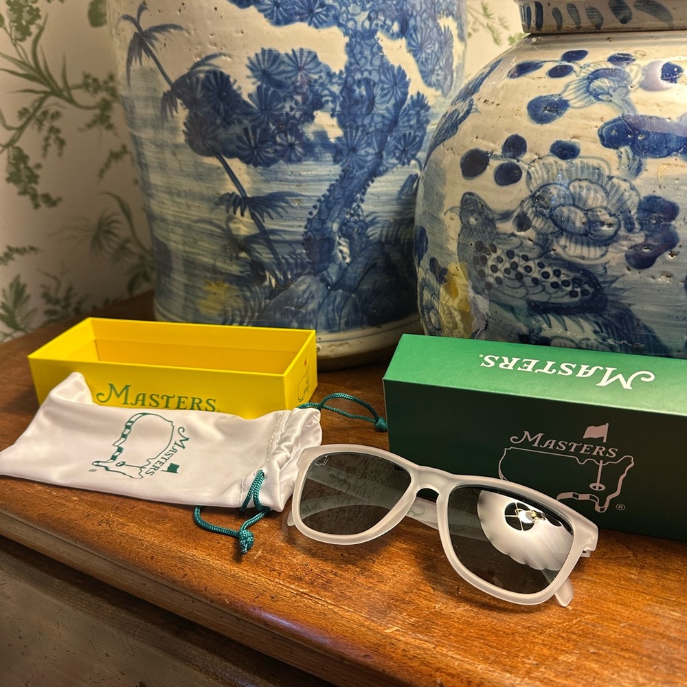 Masters White Sunglasses with Green and Yellow Accents GOODR 2025